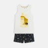 Pyjama d'été 2 pièces en jersey noir Garçon