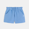 Short maille légère taille haute bleu bébé fille