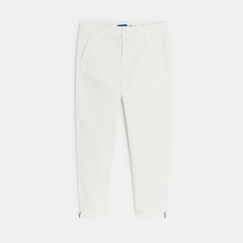Boy's plain white chinos