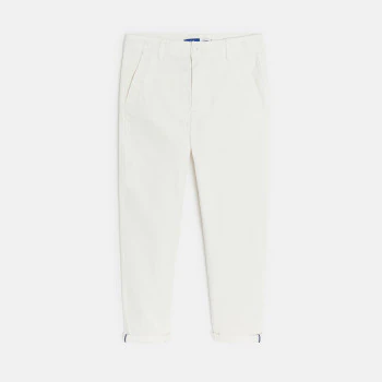 Pantalon chino uni blanc Garçon