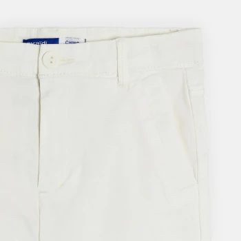 Pantalon chino uni blanc Garçon