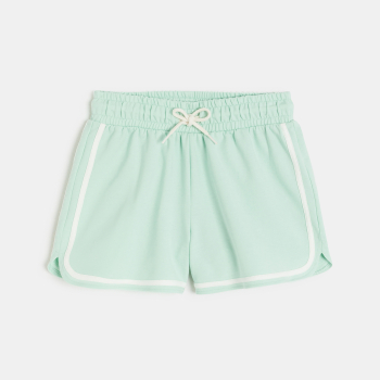 Short en molleton vert pastel Fille