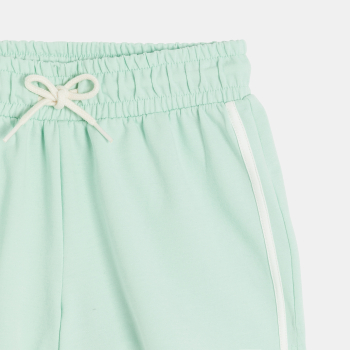 Short en molleton vert pastel Fille