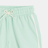 Girl's pastel green fleece shorts