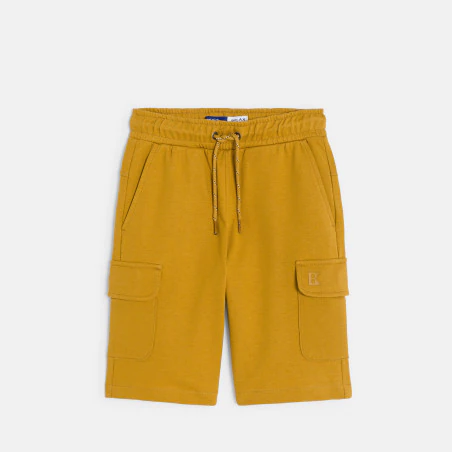 Bermuda cargo en molleto jaune curry garçon