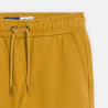 Boy's curry yellow cargo Bermuda shorts in brushed cotton