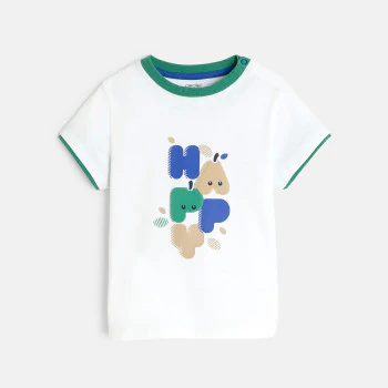 T-shirt à message blanc bébé garçon