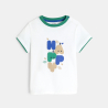 Baby boy's white slogan T-shirt