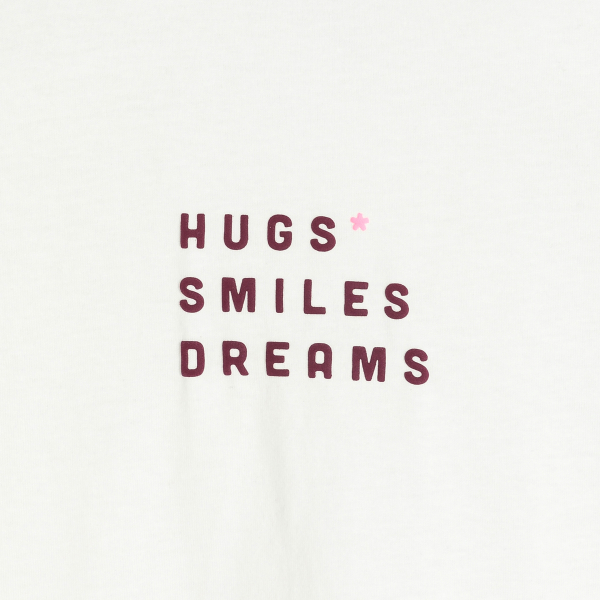 T-shirt à message rose blanc Fille 