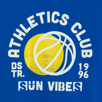 Boy's red sportswear short-sleeve T-shirt