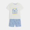 Boy's sky blue jersey 2-piece summer pyjamas