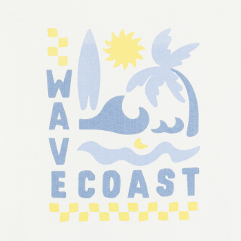 Boy's sky blue jersey 2-piece summer pyjamas