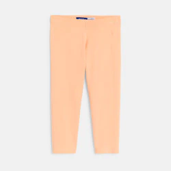 Legging court en jersey orange pastel Fille