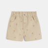 Girl's beige palm-tree mum shorts