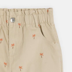 Girl's beige palm-tree mum...