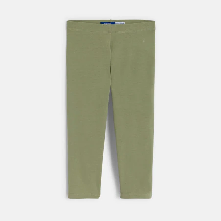 Girl's short green jersey leggings