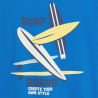 Boy's short-sleeved T-shirt with skateboard motif