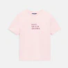 Girl's pastel pink slogan T-shirt