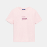 T-shirt à message rose pastel Fille 