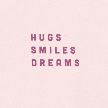 Girl's pastel pink slogan T-shirt