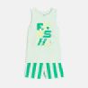 Boy's green soft jersey shortie pyjamas