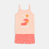 Pyjama-short en jersey 2 pièces abricot Fille