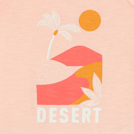 Girl's apricot jersey 2-piece shortie pyjamas