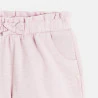 Baby girl's high-rise pink knit shorts
