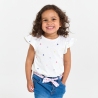 Baby girl's white floral print T-shirt