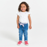 Baby girl's white floral print T-shirt