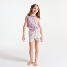 Girl's purple floral pyjama shorts
