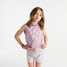 Girl's purple floral pyjama shorts