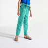 Pantalon fluide imprimé vert Fille
