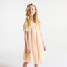 Robe de fête à paillettes nude Fille