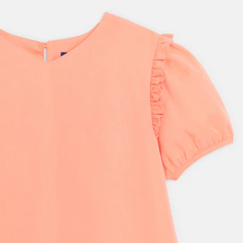 Girl's plain pastel orange dress
