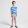 Boy's blue striped short-sleeve T-shirt
