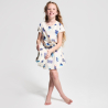 Robe estivale en jersey imprimé beige Fille