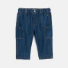 Pantalon cargo denim bleu bébé garçon