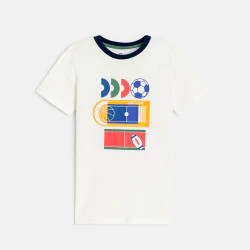 Boy's white short-sleeved...