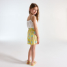 Short en jersey imprimé citron jaune Fille