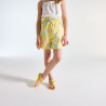 Short en jersey imprimé citron jaune Fille