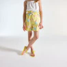 Short en jersey imprimé citron jaune Fille