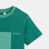 T-shirt manches courtes colorblock vert Garçon