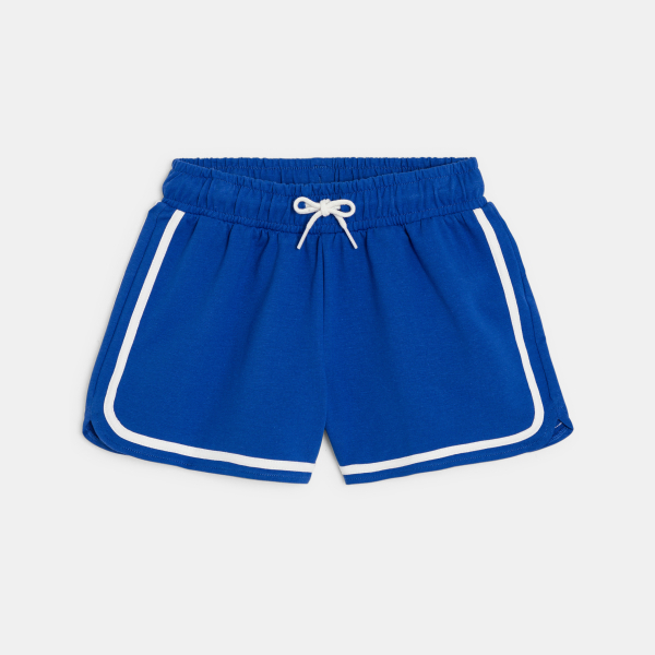 Girl's blue fleece shorts