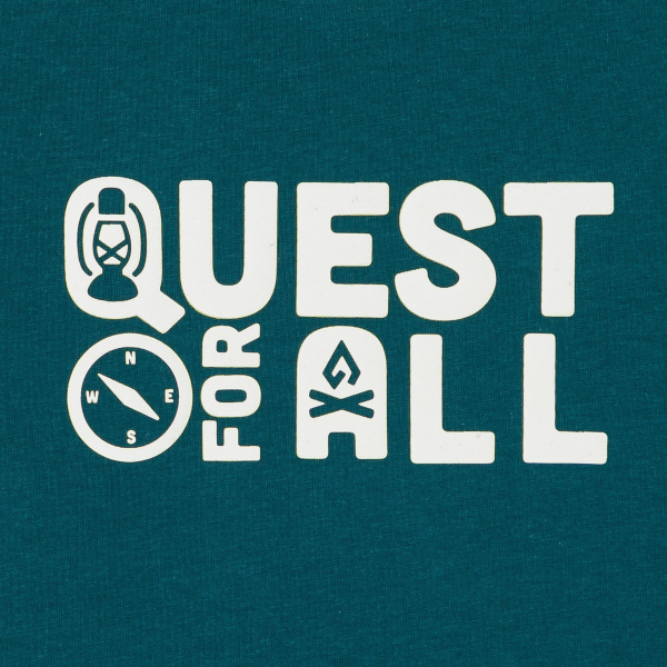 Boy's green slogan T-shirt with short sleeves