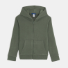 Boy's green zip-up hoodie