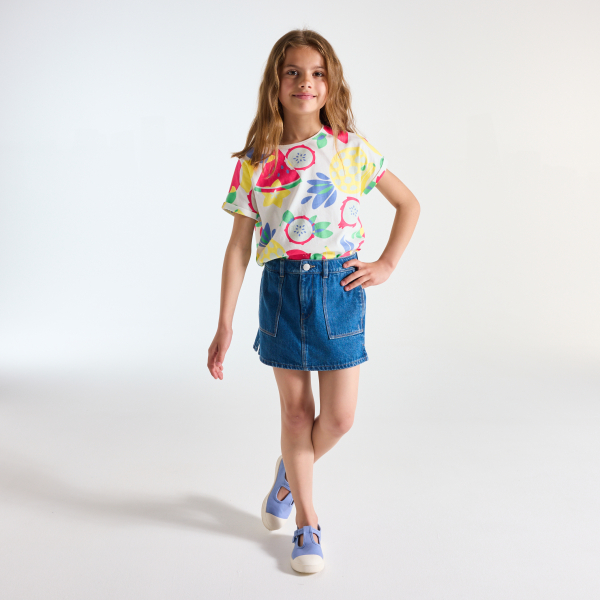 Girl's multicoloured printed T-shirt