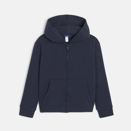 Boys' blue zip-up hoodie