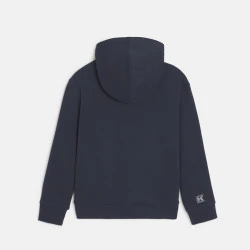Sweat zippé à capuche bleu...
