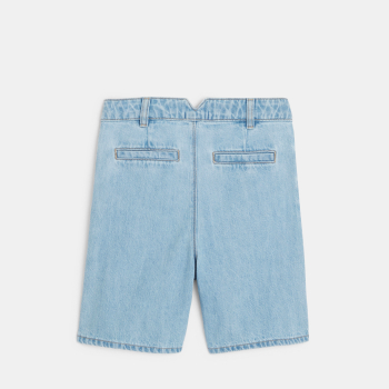 Bermuda en jean délavé bleu Fille